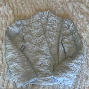 Vintage Miss Dior Paris New York Union made quilted bed jacket. Size M.